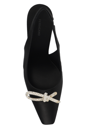 Ferragamo PUMPS＆HEELS WOMAN ARLENE 85 T Ferragamo Odette 85 mm Patent Leather T-Strap Pumps, Size 10